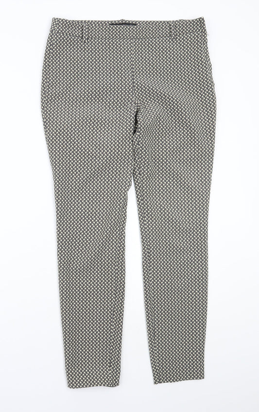 Womens UK Size M Zara Regular Fit  Grey Trousers
