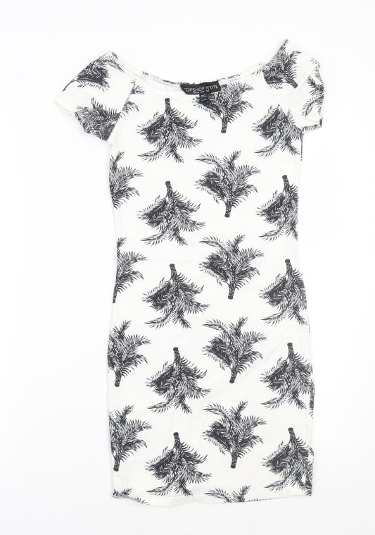 Topshop Womens White   A-Line  Size 8