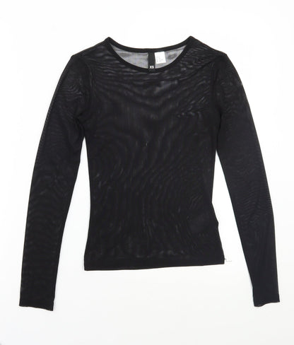 Womens UK Size  H&M Black Basic T-Shirt
