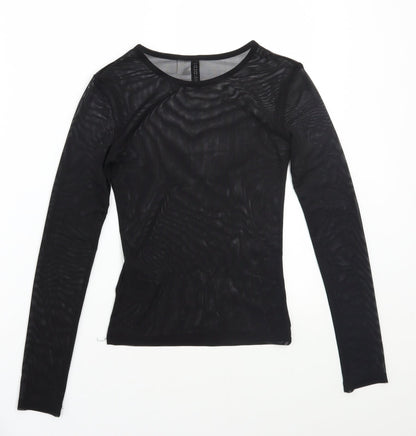 Womens UK Size  H&M Black Basic T-Shirt