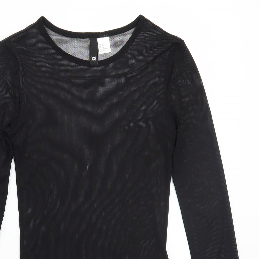 Womens UK Size  H&M Black Basic T-Shirt