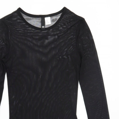 Womens UK Size  H&M Black Basic T-Shirt