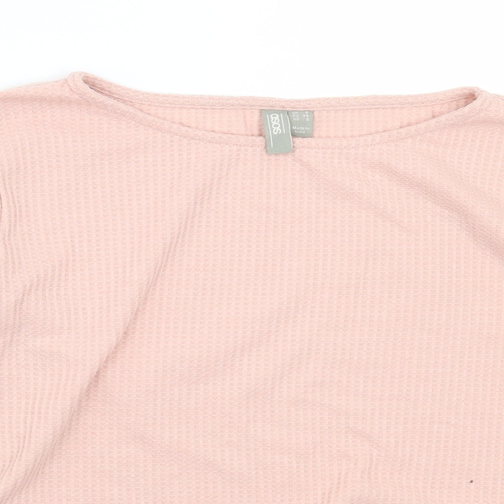 Womens UK Size 6 ASOS Pink Basic T-Shirt