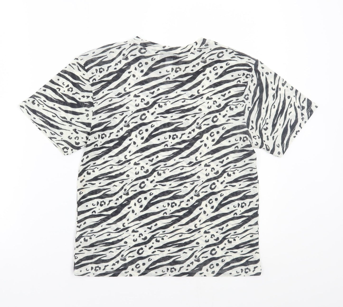 Womens UK Size 8 Topshop White Basic T-Shirt