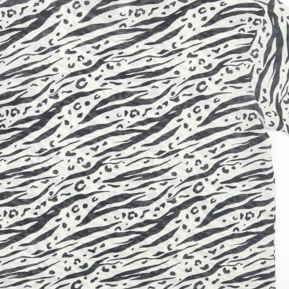 Womens UK Size 8 Topshop White Basic T-Shirt