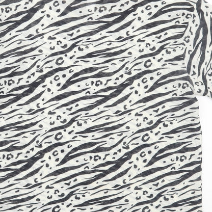 Womens UK Size 8 Topshop White Basic T-Shirt
