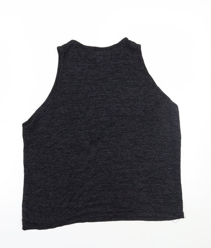 Womens UK Size S Preworn Black Basic T-Shirt
