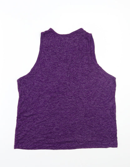 Womens UK Size S Preworn Purple Basic T-Shirt