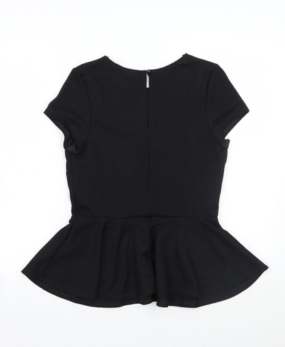 Womens UK Size 12 Newlook Black Basic T-Shirt