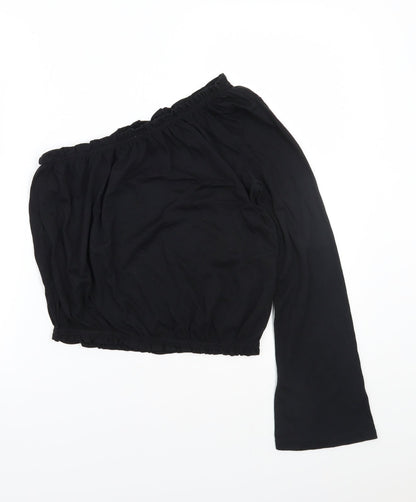 Womens UK Size 10 Newlook Black Basic T-Shirt