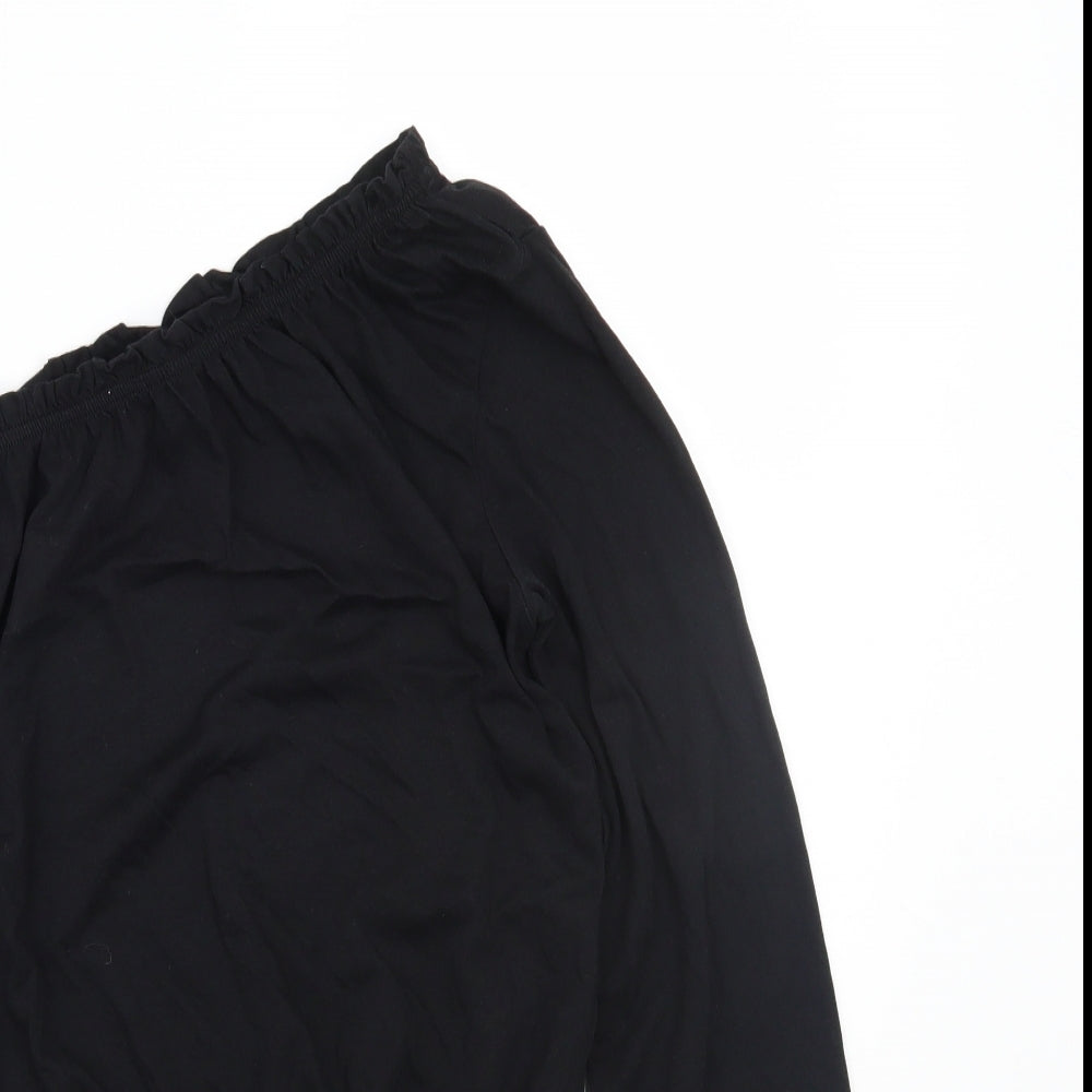 Womens UK Size 10 Newlook Black Basic T-Shirt