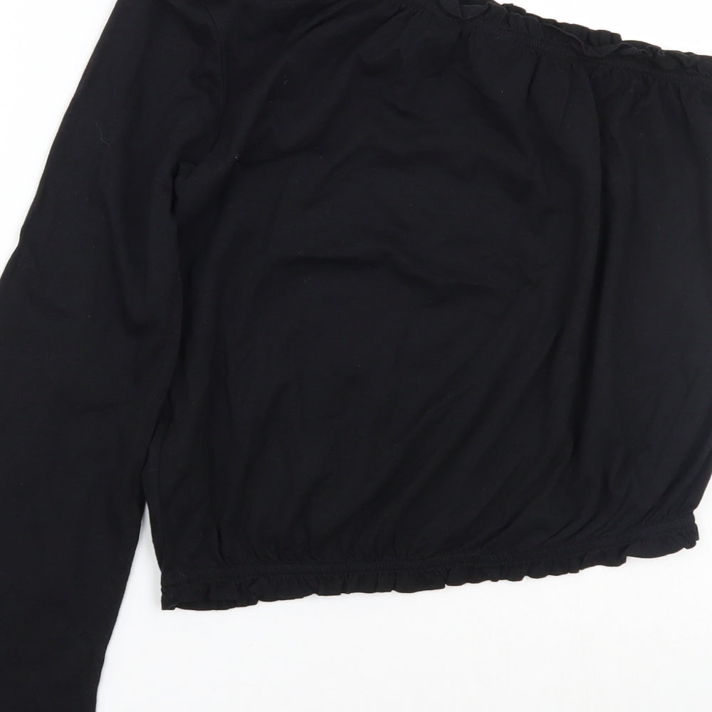 Womens UK Size 10 Newlook Black Basic T-Shirt