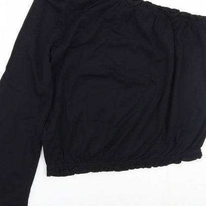 Womens UK Size 10 Newlook Black Basic T-Shirt