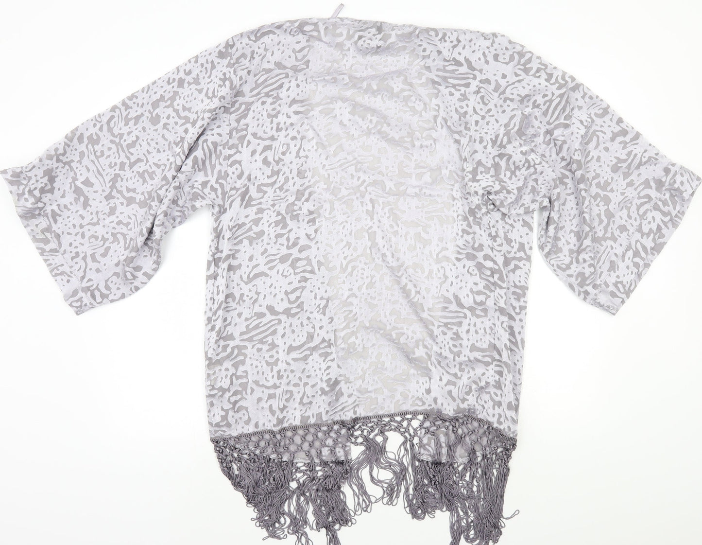 Primark Womens Silver Animal Print  Cardigan Jumper Size XS