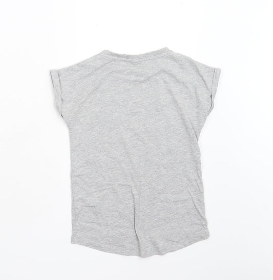 TU Girls Grey   Basic T-Shirt Size 9 Years  - Be Kind