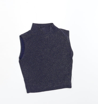 Womens UK Size 6 Fashion Union Blue Basic Tank