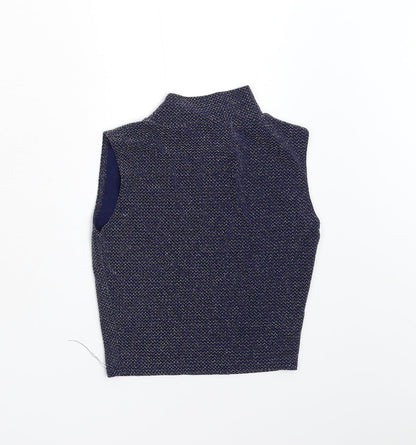 Womens UK Size 6 Fashion Union Blue Basic Tank