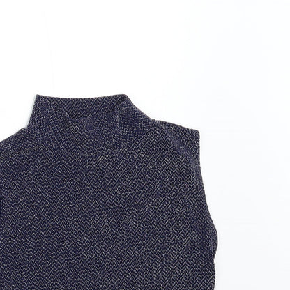Womens UK Size 6 Fashion Union Blue Basic Tank