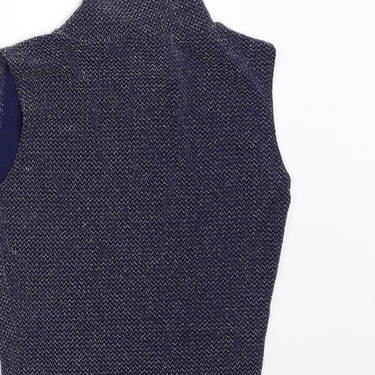 Womens UK Size 6 Fashion Union Blue Basic Tank