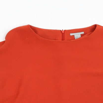 Womens UK Size 10 H&M Orange Basic Blouse