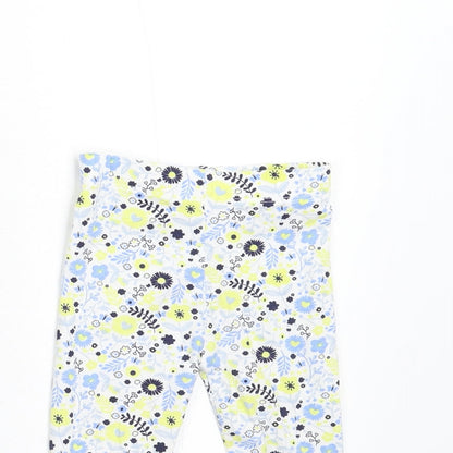 Lullaby Baby White Floral  Sweatpants Leggings Size 9-12 Months