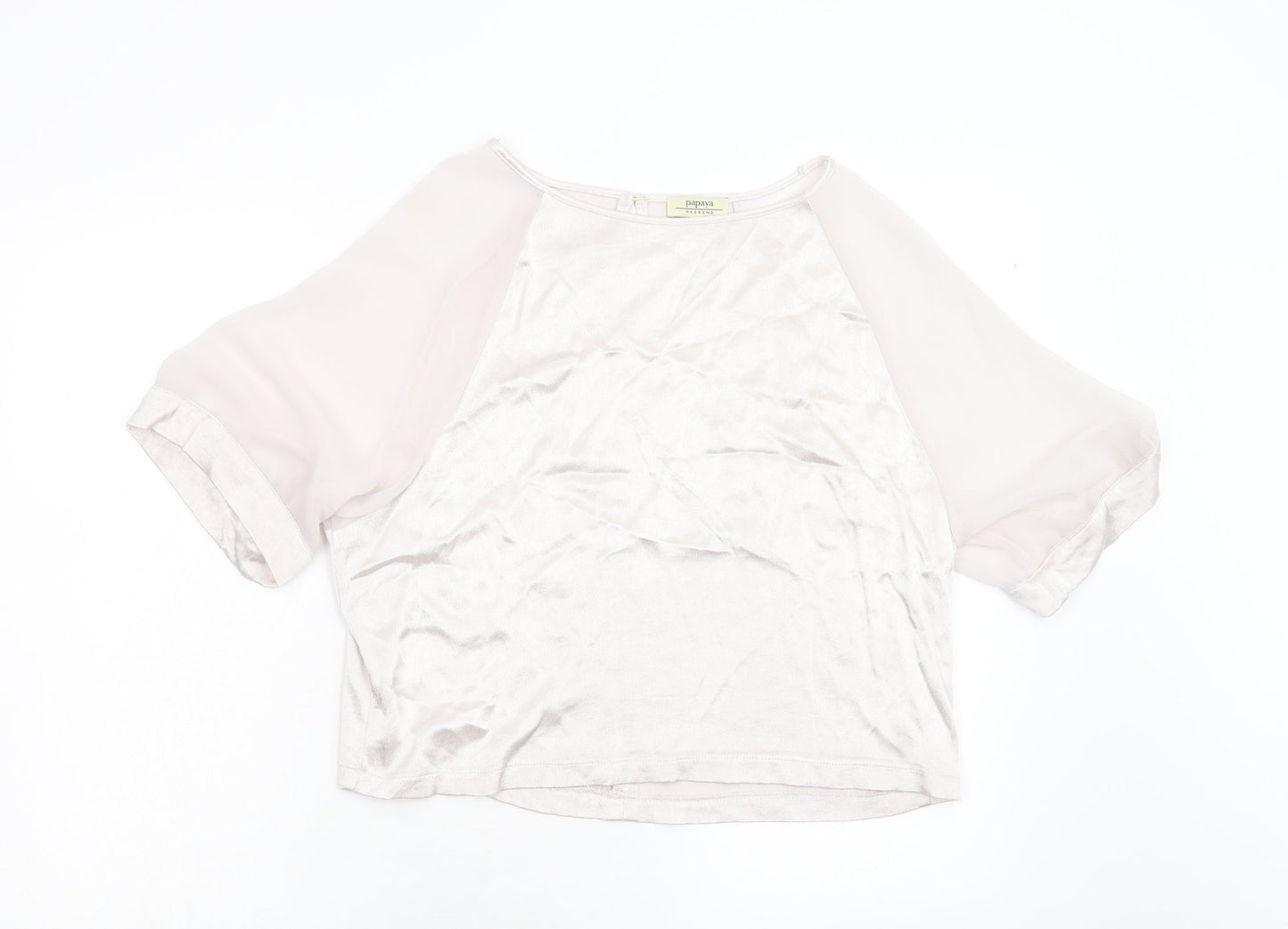 Papaya Womens Silver   Basic Blouse Size 10