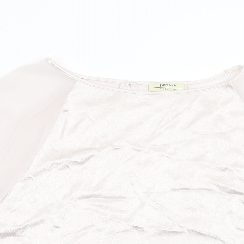 Papaya Womens Silver   Basic Blouse Size 10