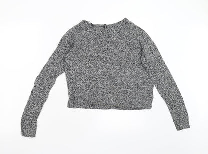 Womens UK Size XS Divided Grey Pullover Jumper