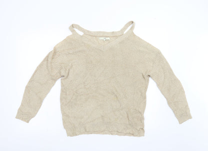 Womens UK Size 14 NEXT Gold Pullover Jumper