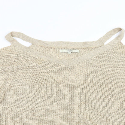 Womens UK Size 14 NEXT Gold Pullover Jumper