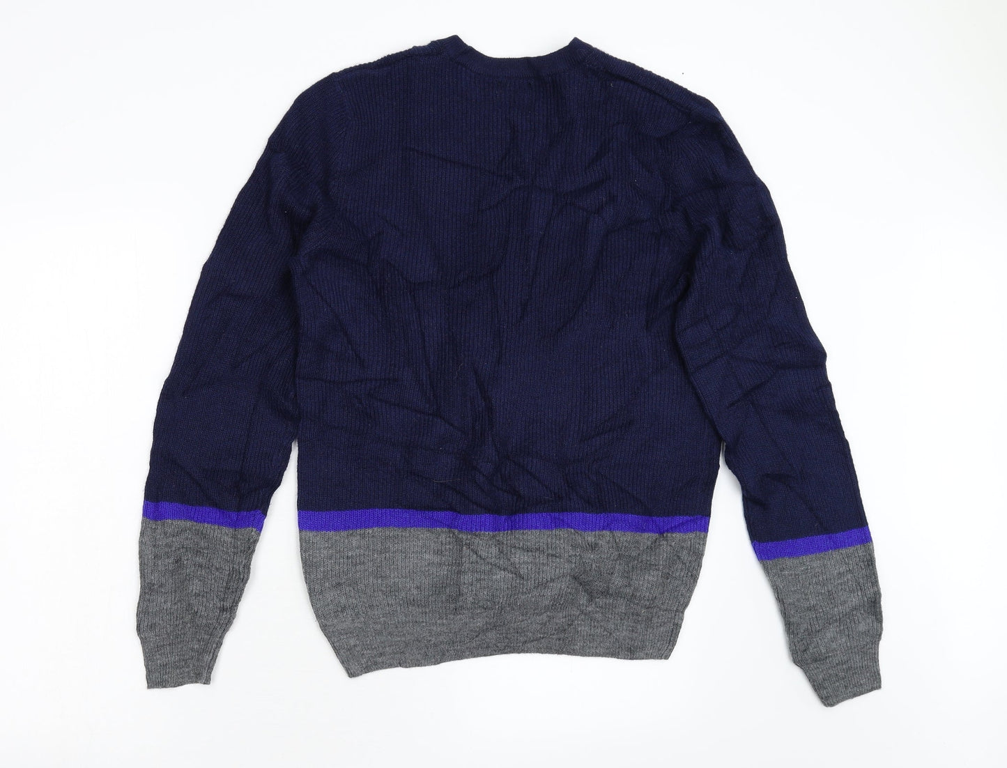 M&S Mens Blue  Knit Pullover Jumper Size M