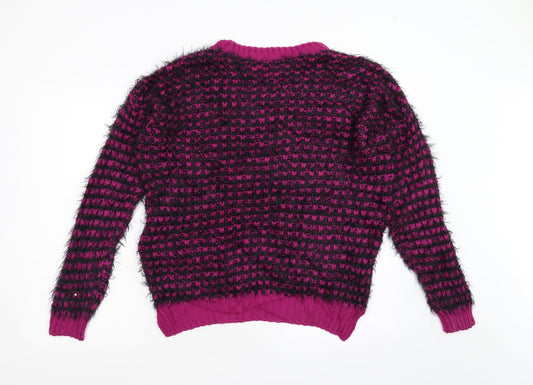 George Womens Pink  Knit Pullover Jumper Size 10