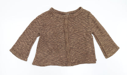 TU Womens Brown  Knit Cardigan Jumper Size 12