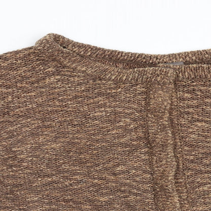TU Womens Brown  Knit Cardigan Jumper Size 12