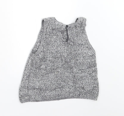 M&S Girls Grey  Knit Pullover Jumper Size 3-4 Years