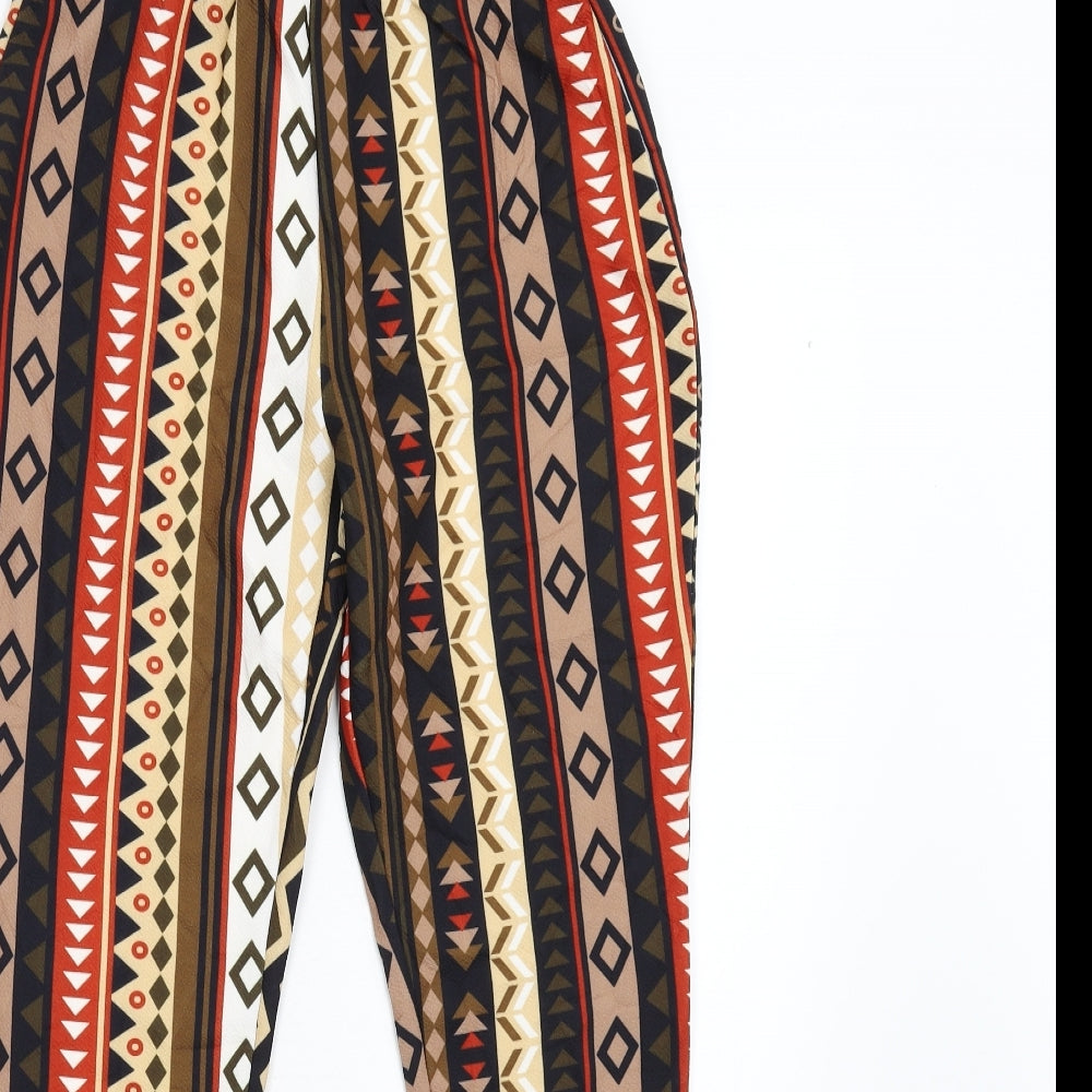 Womens UK Size S SheIn Regular Fit  Multicoloured Trousers
