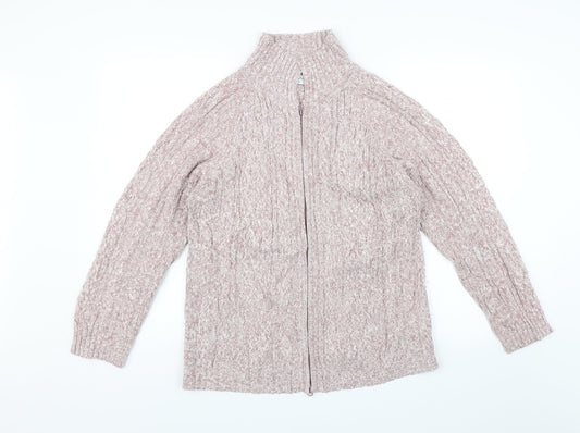 Donna Lewis Womens Pink   Full Zip Jumper Size L