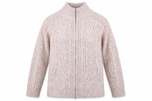 Womens UK Size L Donna Lewis Pink Full Zip Jumper