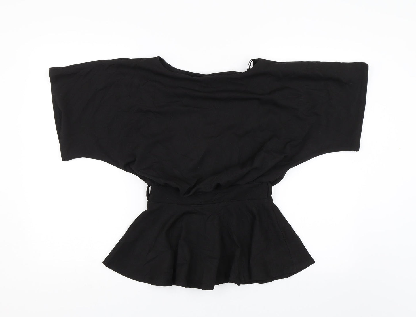 Womens UK Size 8 New Look Black Basic Blouse