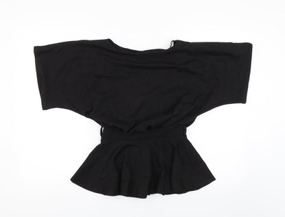 Womens UK Size 8 New Look Black Basic Blouse