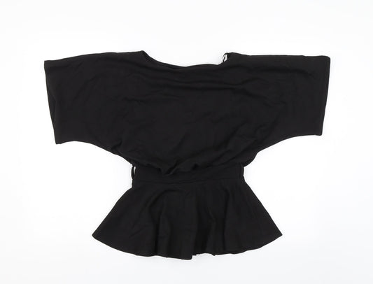 Womens UK Size 8 New Look Black Basic Blouse