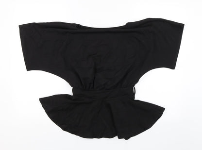 Womens UK Size 8 New Look Black Basic Blouse