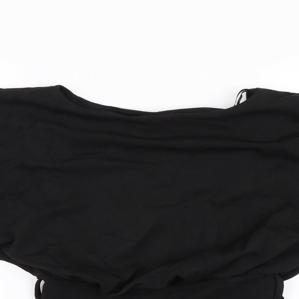 Womens UK Size 8 New Look Black Basic Blouse