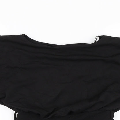 Womens UK Size 8 New Look Black Basic Blouse