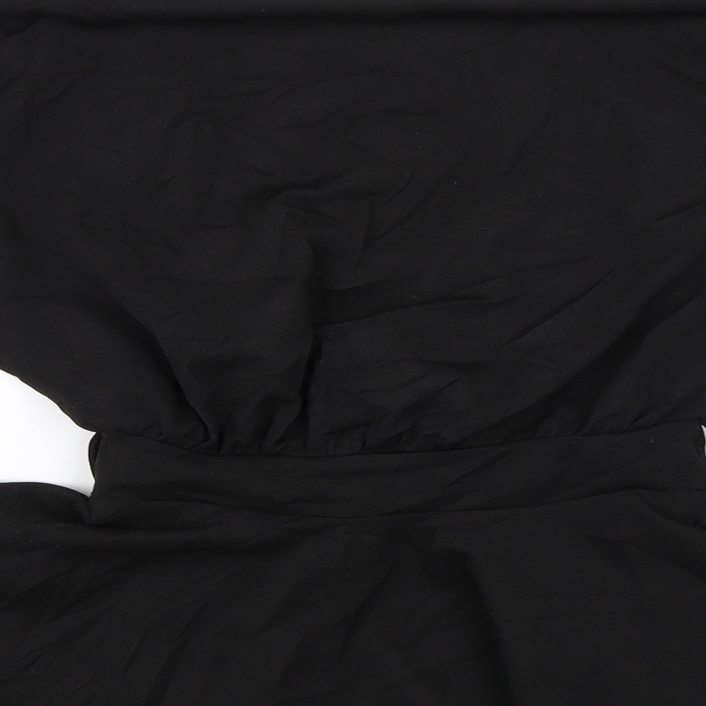 Womens UK Size 8 New Look Black Basic Blouse
