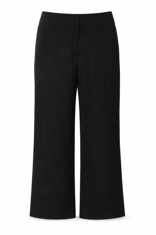 Womens UK Size 8 Topshop Regular Fit Dress Pants Black Trousers