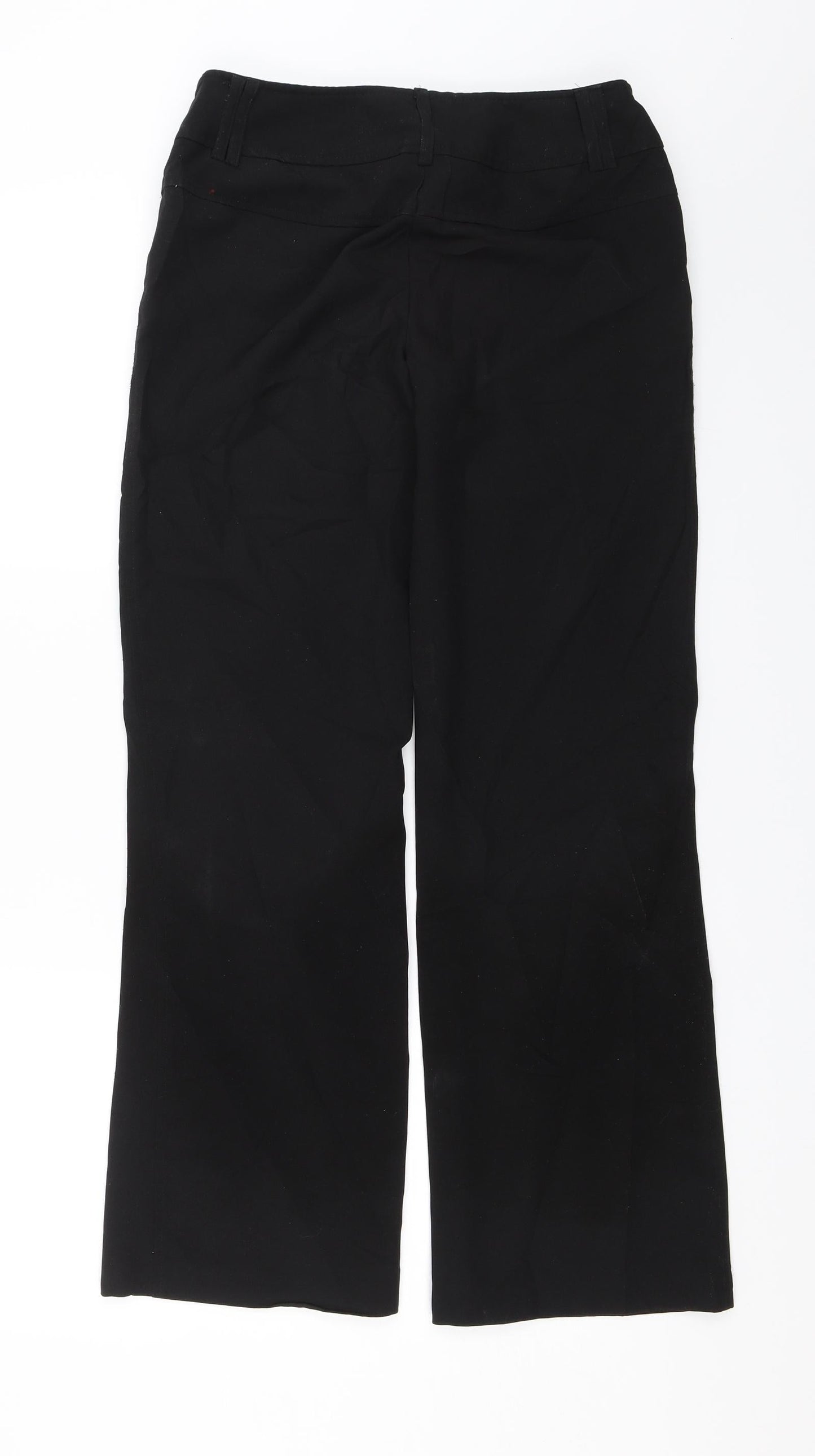 Womens UK Size 8 Topshop Regular Fit Dress Pants Black Trousers