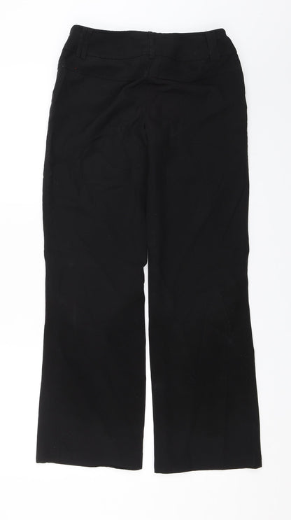 Womens UK Size 8 Topshop Regular Fit Dress Pants Black Trousers