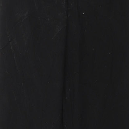 Womens UK Size 8 Topshop Regular Fit Dress Pants Black Trousers