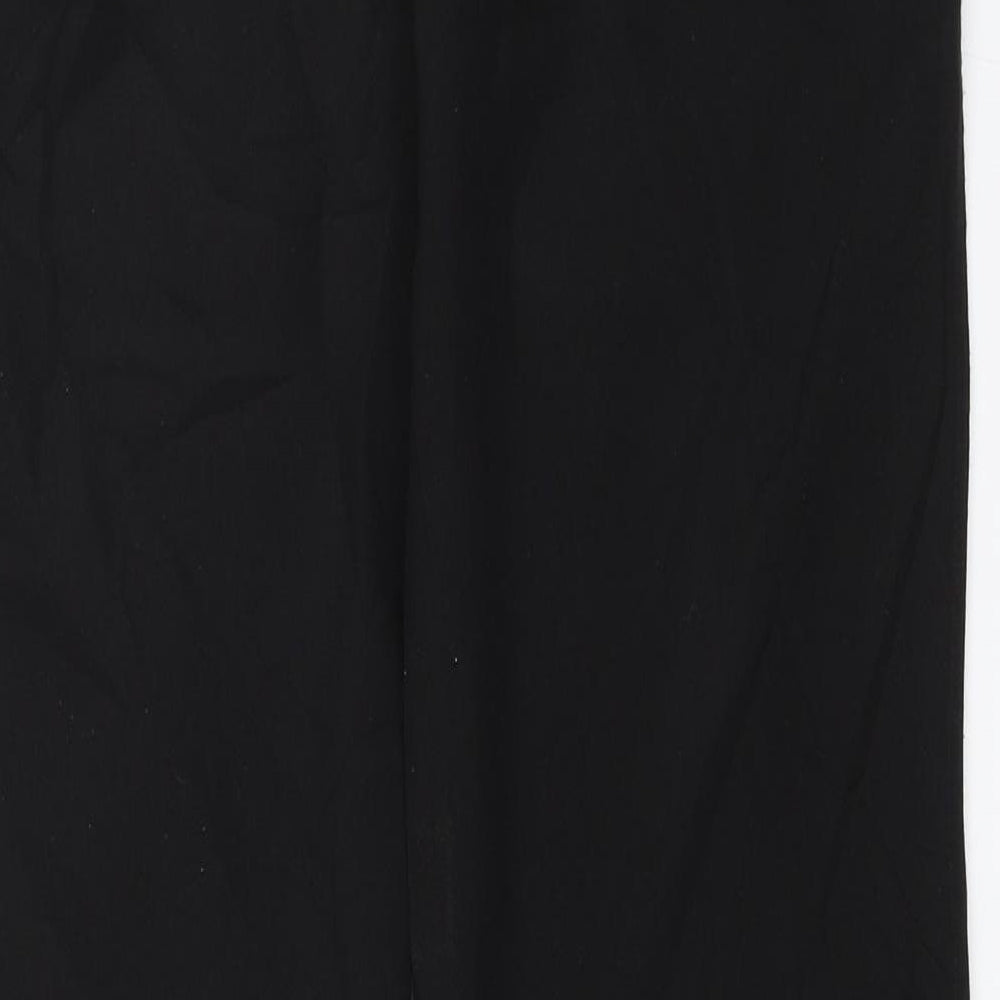 Womens UK Size 8 Topshop Regular Fit Dress Pants Black Trousers